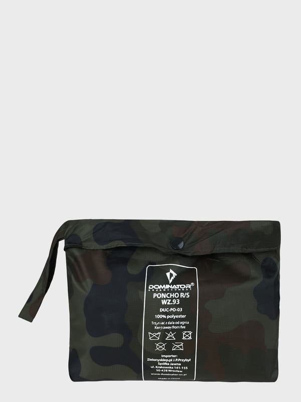 RipStop WZ93 Dominator PL regnfrakke poncho med skov