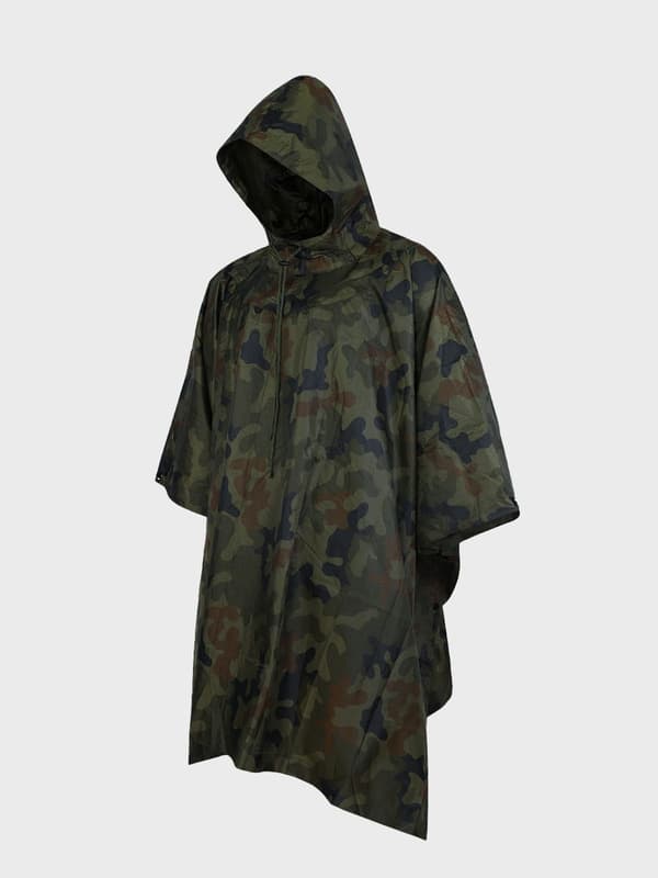 RipStop WZ93 Dominator PL regnfrakke poncho med skov