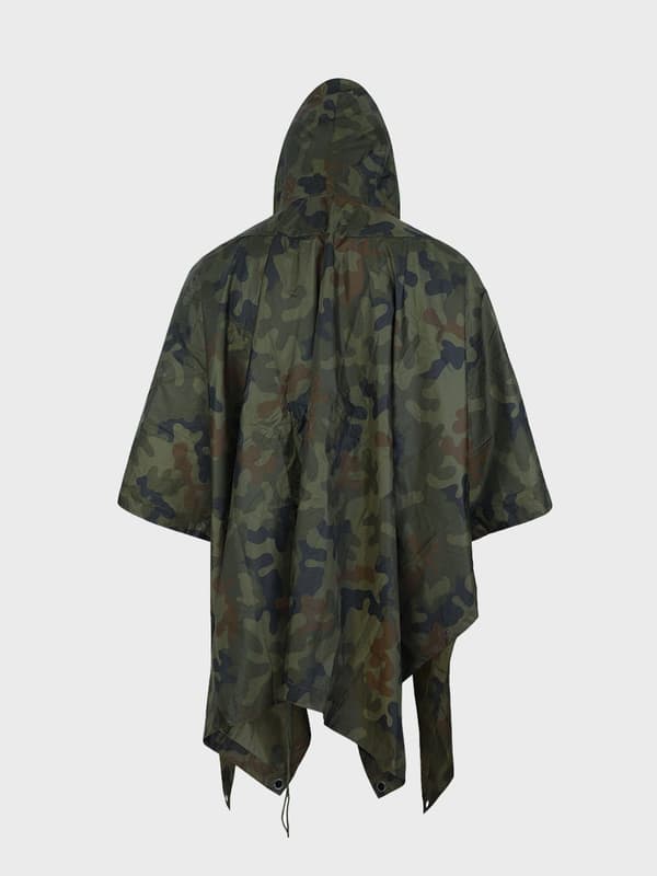 RipStop WZ93 Dominator PL regnfrakke poncho med skov