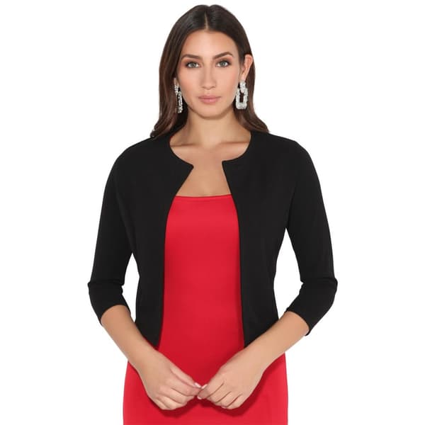 Krisp Womens/Ladies Cropped Open Party Shrug Black 14 UK