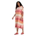 Miniatyrbilde 3 av 3: Animal Womens/Ladies Talia Contrast Striped Recycled Tassel Poncho