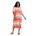 Miniatyrbilde 1 av 3: Animal Womens/Ladies Talia Contrast Striped Recycled Tassel Poncho