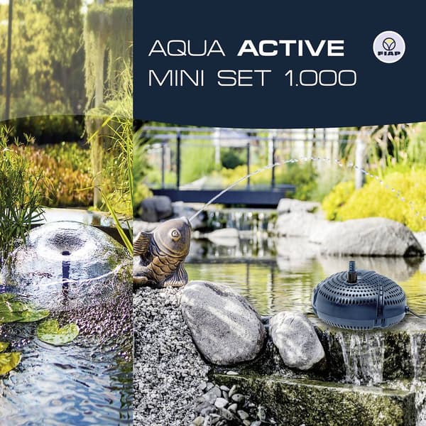 FIAP 2715 Aqua Active Mini Set 1000 Springbrunnspump, Vattenspelpump 1000 l/h