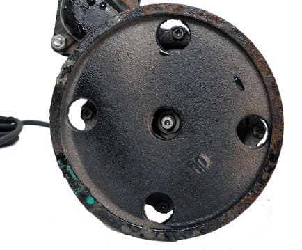Pumpa med hackare och skärkniv