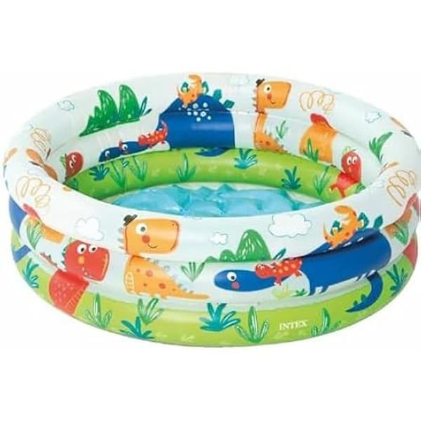 Uppblåsbar pool - INTEX - Dinosaurier - 12 enheter - 61 x 22 x 61 cm - Flerfärgad