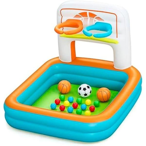 Bollhav Gonflabelt - BESTWAY - Kick 'N Swish - 120 cm x 107 cm x 84 cm - 18 bollar - Flerfärgad