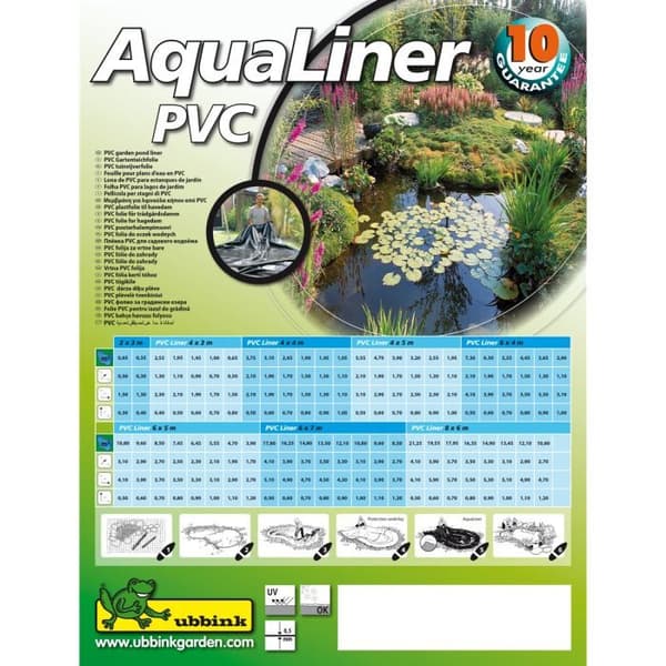 Ubbink AquaLiner dammliner 4 x 5 m PVC 0,5 mm 1331950 403734