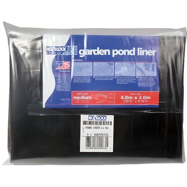 Hozelock damm liner lock - 4 x 3 m - Svart
