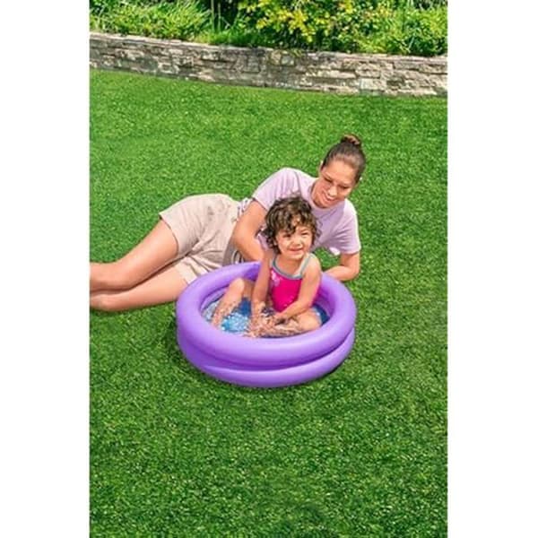 Rund uppblåsbar babypool med 2 ringar 61 x 15 cm, 2 matchande färger