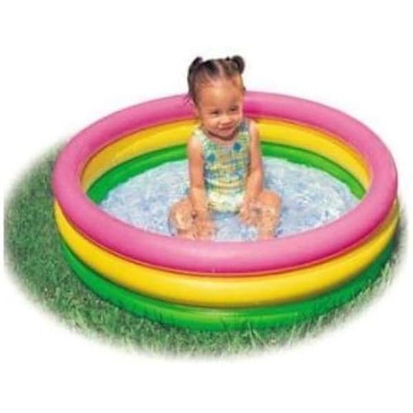 Uppblåsbar pool för barn - Intex - Standard - Flerfärgad - 30 x 47,5 x 25,5 cm