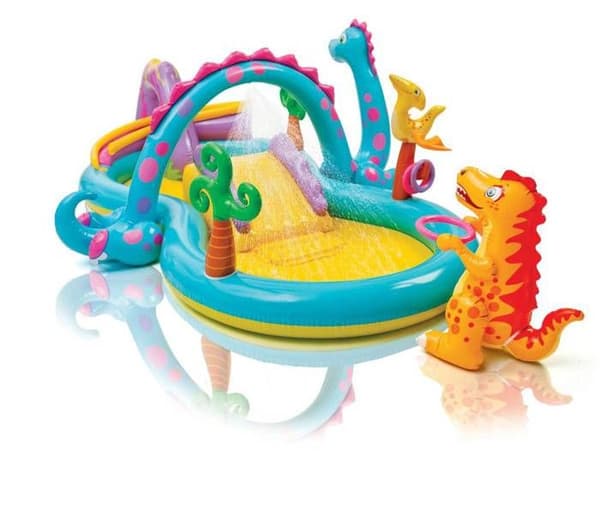 Intex Dinoland Uppblåsbar Pool Lekplats Trädgård Pool 90805