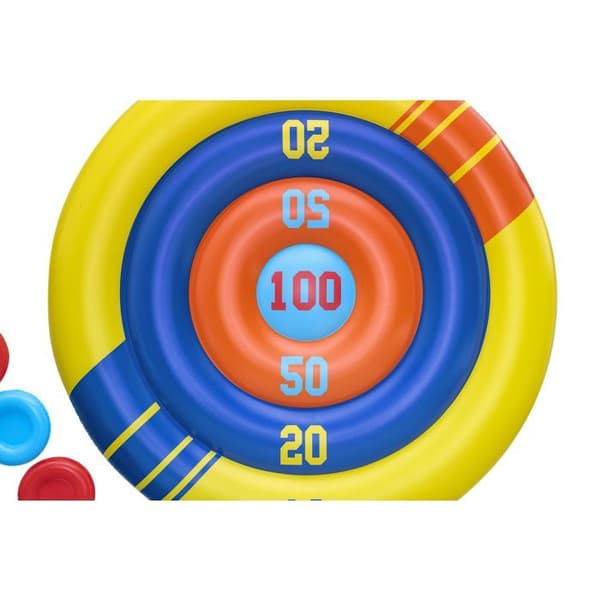 Poolspel - BESTWAY - Disc Champion - 1 plattform - 6 frisbees - Flerfärgad