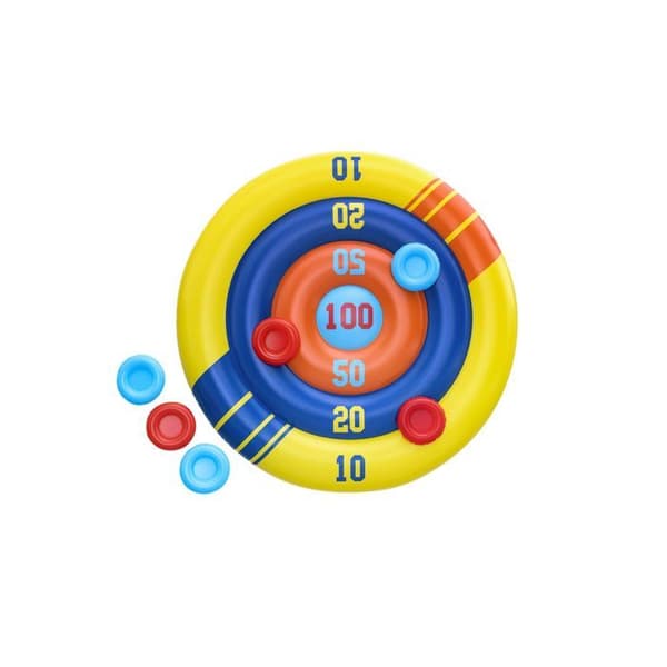 Poolspel - BESTWAY - Disc Champion - 1 plattform - 6 frisbees - Flerfärgad