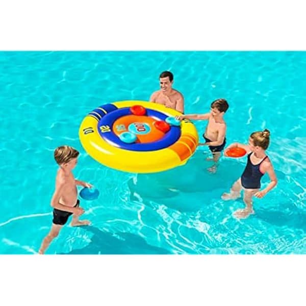 Poolspel - BESTWAY - Disc Champion - 1 plattform - 6 frisbees - Flerfärgad
