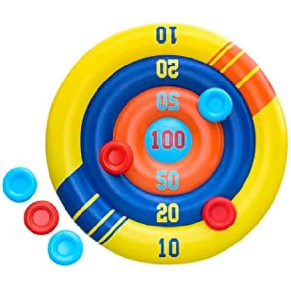 Poolspel - BESTWAY - Disc Champion - 1 plattform - 6 frisbees - Flerfärgad