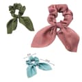 Miniatyrbilde 2 av 2: 8-pack scrunchies hårknapper sateng forskjellige farger