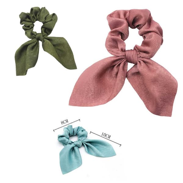 8-pack scrunchies hårknapper sateng forskjellige farger