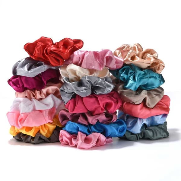 40-pack scrunchies hårknapper satin forskellige farver