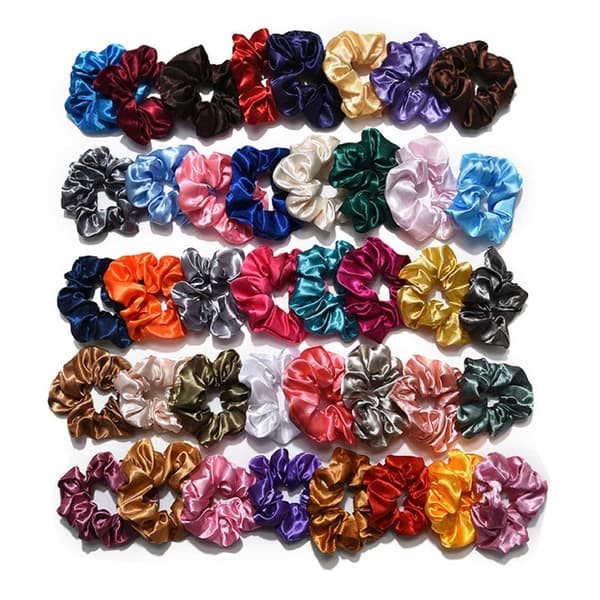 40-pack Scrunchies Hårsnoddar Satin Olika Färger