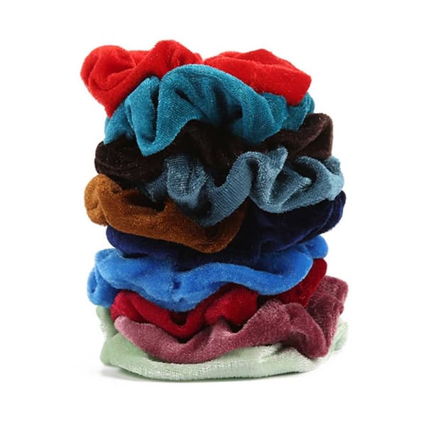 40-pack Scrunchies Hårsnoddar Sammet Flanell Olika Färger