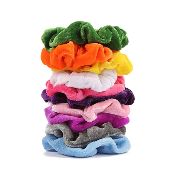 40-pack Scrunchies Hårsnoddar Sammet Flanell Olika Färger