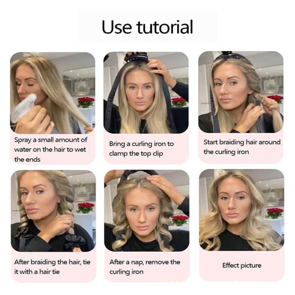 Lämpötön kiharrin, Heatless Curling, Kiharta hiukset ilman lämpöä, Kit