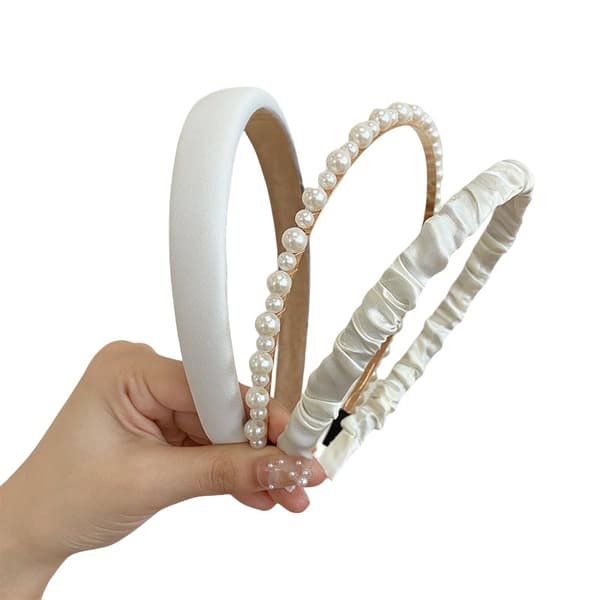 INF Elegant Pearl Pannband för Dam Hårband 3 Styck
