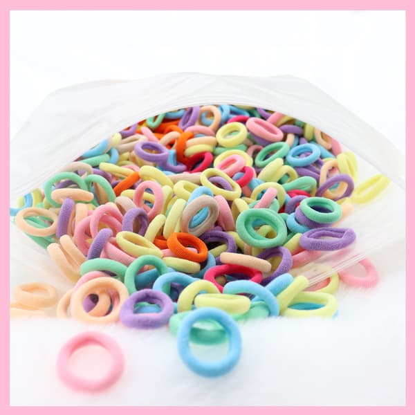 INF Elastiske hårbånd Hestehaleholdere Gummibånd 100-stykke