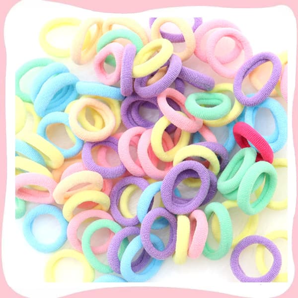 INF Elastiske hårbånd Hestehaleholdere Gummibånd 100-stykke