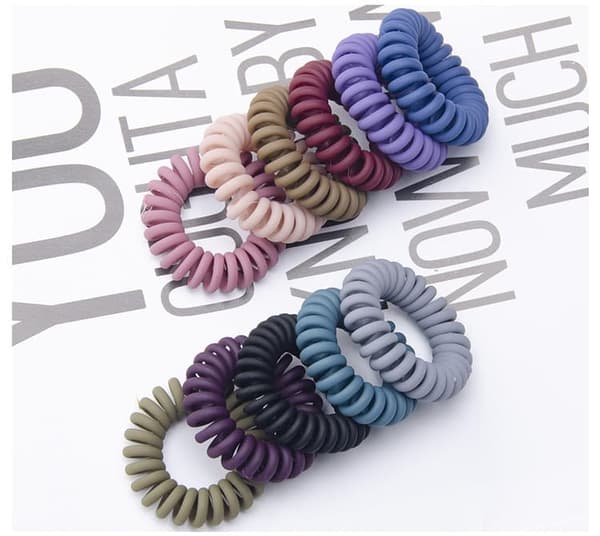 INF Spiral stærk gummi elastisk hårbånd 5-delt