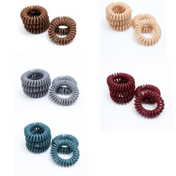 INF Spiral stærk gummi elastisk hårbånd 5-delt Flerfarvet 2