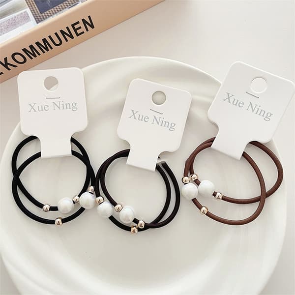 INF Elastic Pearls Hårbånd Gummibånd Hestehaleholder 5-Set