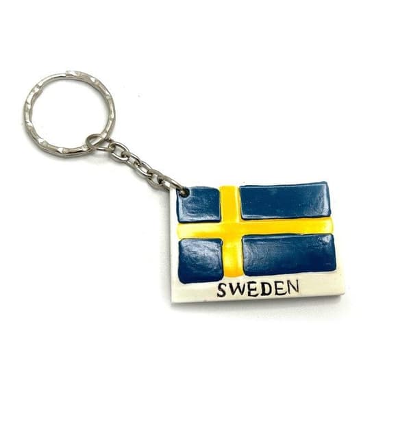 Sweden flag key ring