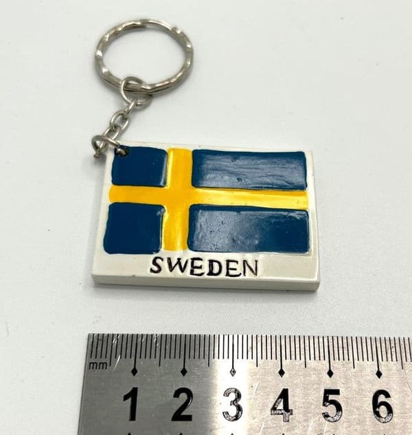 Sweden flag key ring