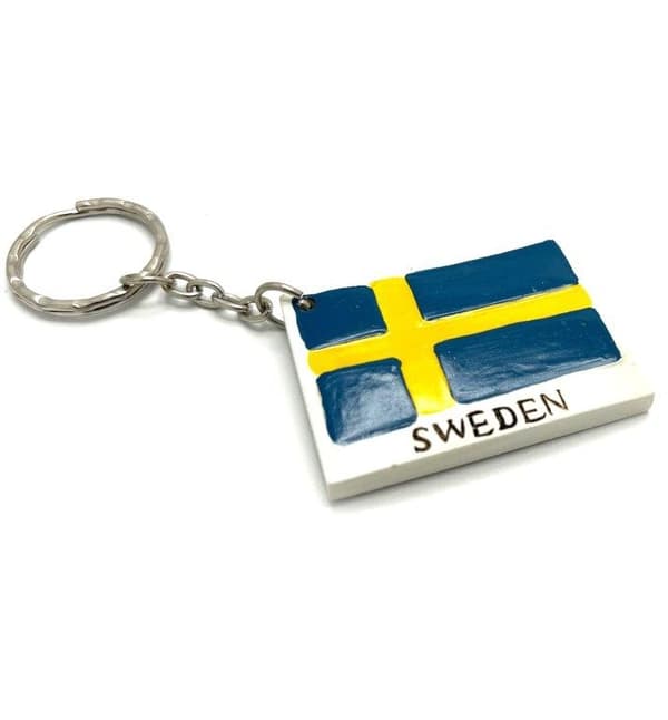 Sweden flag key ring