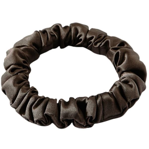 INF 2-pack Pure Mulberry Silk Hair Scrunchies för kvinnor Grå