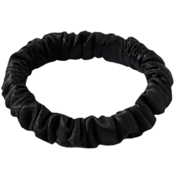 INF 2 Pack Pure Mulberry Silk Hair Scrunchies for kvinner Sort