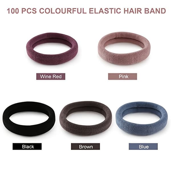 INF 100 st Hårband med hög elasticitet, nylonhårband för kvinnor och flickor