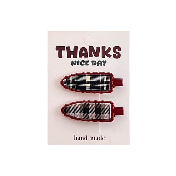 INF Vintage plaid hårspænde