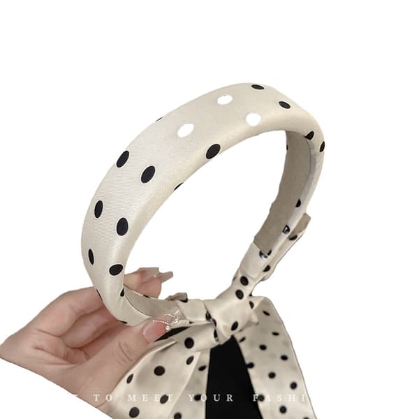 INF Polka Dot Bowknot Pannband för kvinnor, håraccessoarer