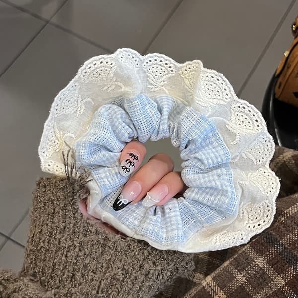 INF Lace Trim Scrunchie