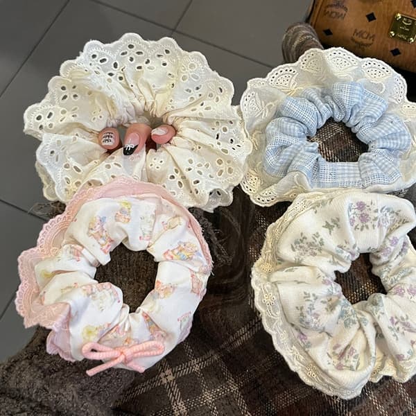 INF Lace Trim Scrunchie