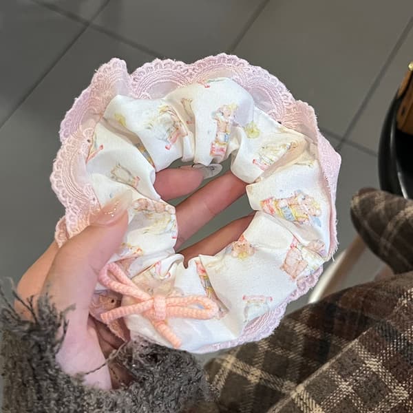 INF Lace Trim Scrunchie