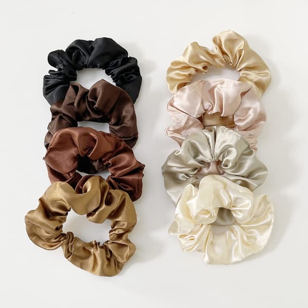 INF 8-pack hårsnoddar - flerfärgade scrunchies för kvinnor och flickor