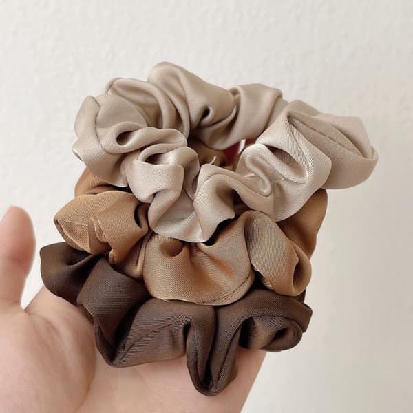 INF Chic Scrunchie Sæt: 5-Pak Mælkete Farver