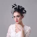 Miniatyrbilde 5 av 6: INF Elegant Mesh Fascinator Hat med Fjær
