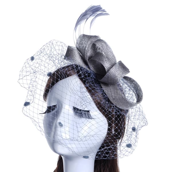 INF Elegant Mesh Fascinator Hat med Fjær