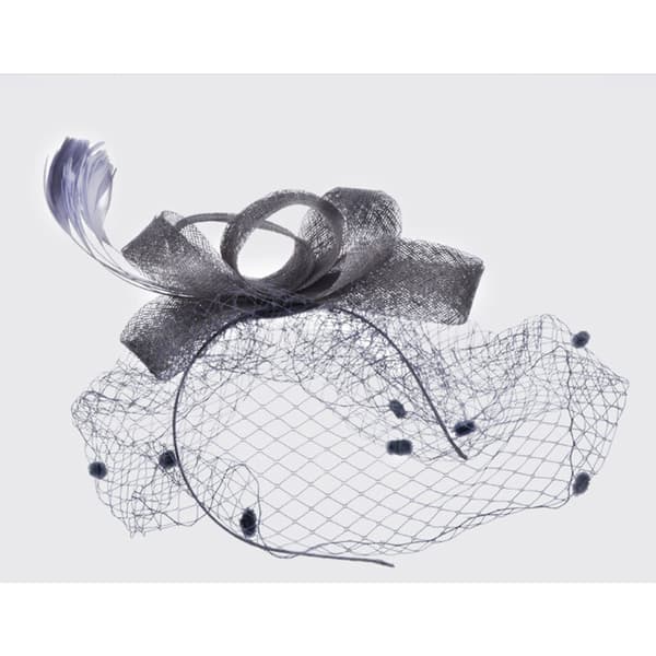 INF Elegant Mesh Fascinator Hat med Fjær