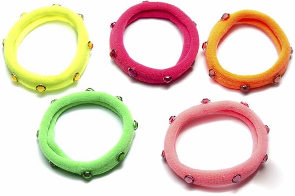 Hair ties Inca   Multicolour Stone (5 Pieces)