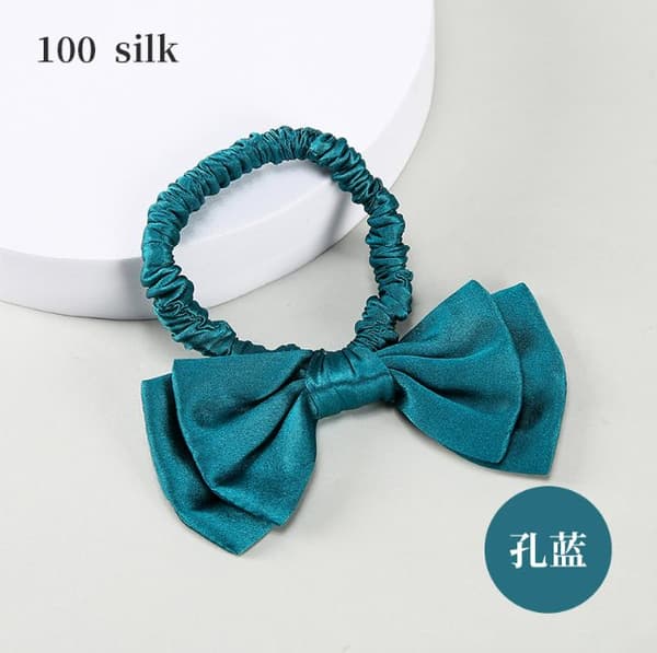 INF 100% Mulberry Silkescrunchies til kvinder, store silkehårbånd
